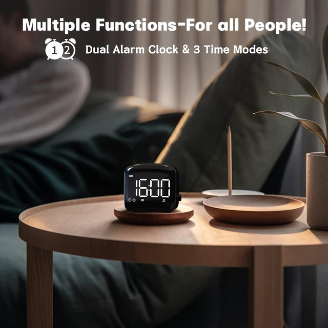 Alt view image 6 of 7 - Easysleep Acoustic Sound Alarms Digital Wake Up Clock with Big LED Display 27 Soothing Sounds Sunrise Clock Dual 3 Alarms Memory Snooze Setting 4 Brightness for Deep Sleepers Adults Teenagers
