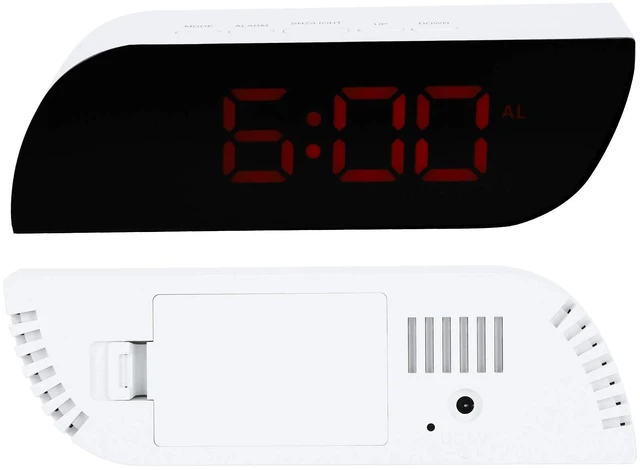 Main image of Pssopp Digital Alarm Clock Mirror Display, Auto Dimming 12 24H