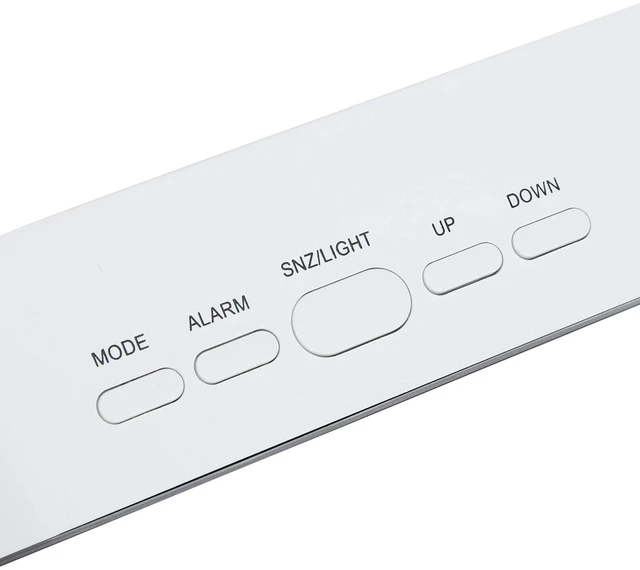 Alt view image 3 of 7 - Pssopp Digital Alarm Clock Mirror Display, Auto Dimming 12 24H