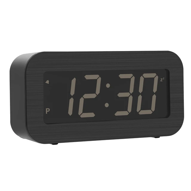 Alt view image 2 of 7 - Timegyro Digital Alarm Clock Battery Operated - LCD/LED Display Switchable, Included DC Cable, Dual LED Brightness, Snooze, 12/24Hr