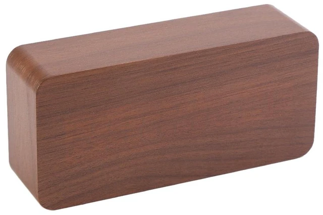 Alt view image 4 of 7 - Beufee Wooden Digital Alarm Clock, Loud Alarm Desk Clock LED Desktop Clock USB Alarm Clock with Thermometer Clock for Home Bedroom (Brown Wood + Green Light)