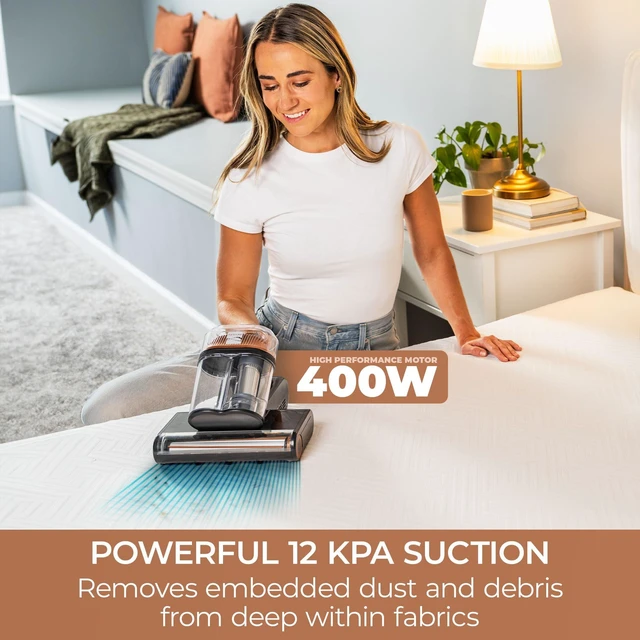 Alt view image 2 of 7 - Kenmore Bed Mattress Vacuum with UV-C Light & HEPA Filter | Handheld Bed Vacuum Cleaner Machine with 131°F heat drying for Couch, Pet Hair - MC2010