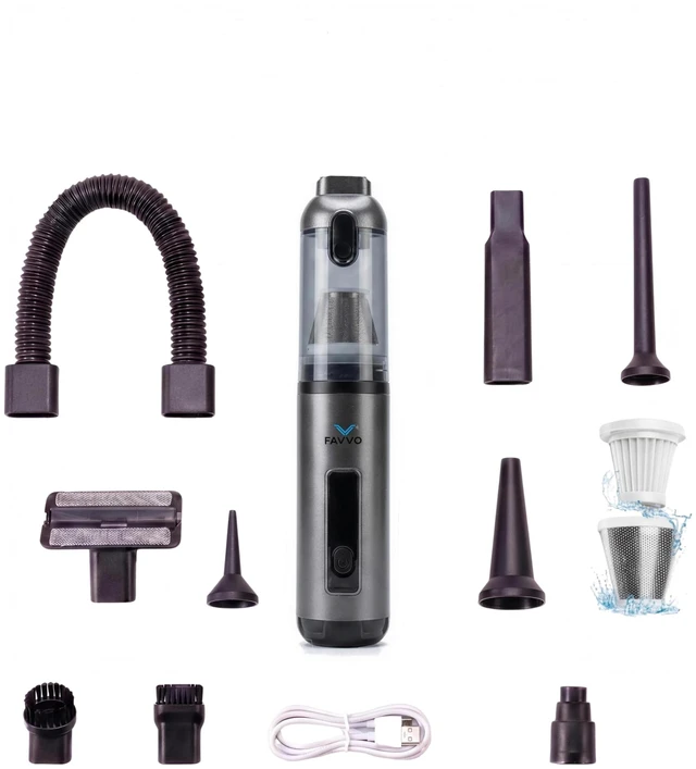 Main image of FAVVO Cordless Car Vacuum, 20000Pa Handheld Vacuum for Pet Hair, 4-in-1 Portable with Blower & Inflator, 3 Speeds, USB-C Rechargeable, 0.9 lb Lightweight, for Car, Home, Office Keyboards