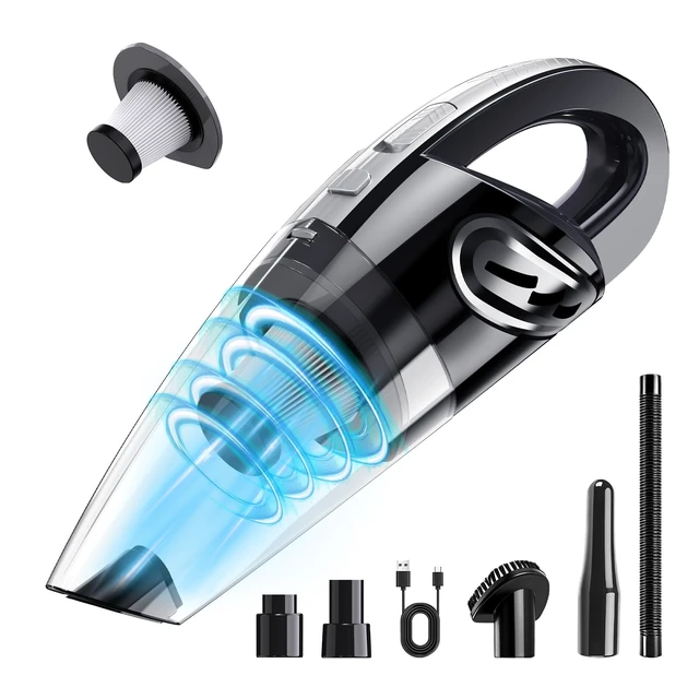 Main image of KIETRIX Handheld Vacuum Cordless, 15000Pa Powerful Car Vacuum Cleaner - 7800mAh Rechargeable Portable Mini Vacuum with 70000RPM Motor, 5 Nozzles, Low Noise, Washable Filter, for Car, Home, Office, Pet