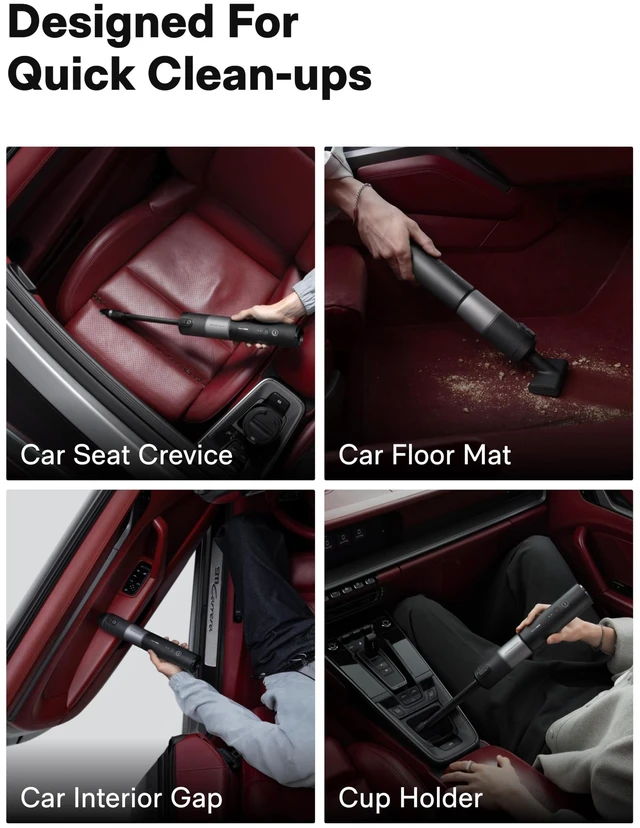 Alt view image 3 of 7 - HOTO Car Vacuum Portable Cordless, Handheld Vacuum with Case, 20000Pa | Hand Vacuum Rechargeable Electric Air Duster Blower for Spot Car, Home, Desk, Keyboard, Office, Gifts for Men & Women