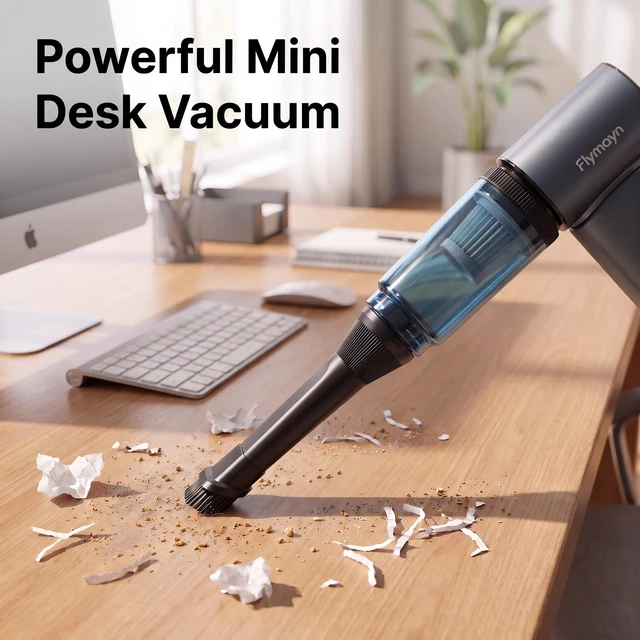 Alt view image 3 of 7 - Flymayn TurboFlow 3-in-1 Compact Cordless Mini Blower & Vacuum, Gray | Ultra High-Speed Motor, Fast Charging,Small Dust Blower and Vacuum for Desk, PC, Keyboard, Car, Home, Garden & Outdoor