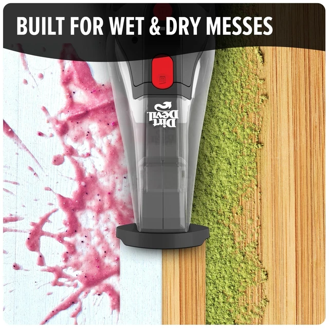 Alt view image 2 of 7 - Dirt Devil 16V Cordless Handheld Vacuum Cleaner, Powerful Suction | Lightweight, Hand Vac for Wet and Dry Pickups, Includes Crevice Tool and Rechargeable Battery, Portable Vacuum Cleaner