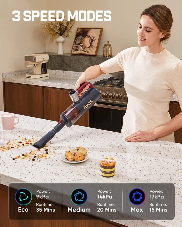 Alt view image 7 of 7 - Fanttik Cruise V11 APEX Handheld Vacuum Cordless, 4-in-1 Vacuum Cleaner for Pet, AxLoop 180° Rotatable Handle, LED Touch Screen, 3 Suction Modes for Home Corners, Couches, Crevices