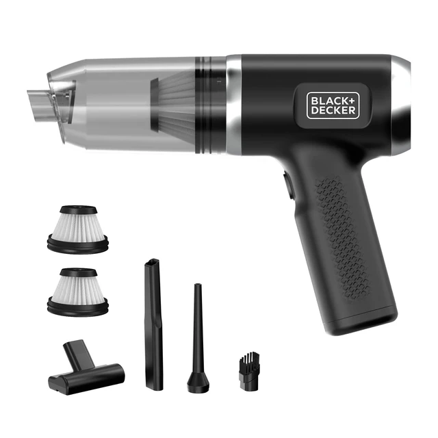 Main image of BLACK+DECKER dustbuster mini 2-in-1 Hand Vacuum Air Blower, Black (MDB-1) | 16 mins runtime, 8V, 13 AW, 250 mph Air, 4 Attachments, Compact car vacuum, LED Lights, Lightweight mini vacuum, USB cable