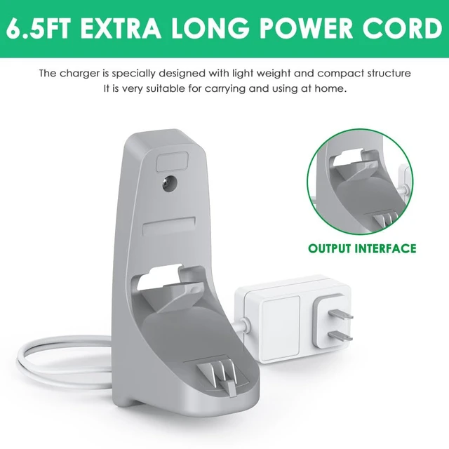 Alt view image 4 of 7 - for Black and Decker Charger Base, Mrgru Replacement Charger for HNVC215B12AEV HNVC215B10 Compatible with Black and Decker Dustbuster Handheld Cordless Vacuum Cleaner P/N N598005 / N614790