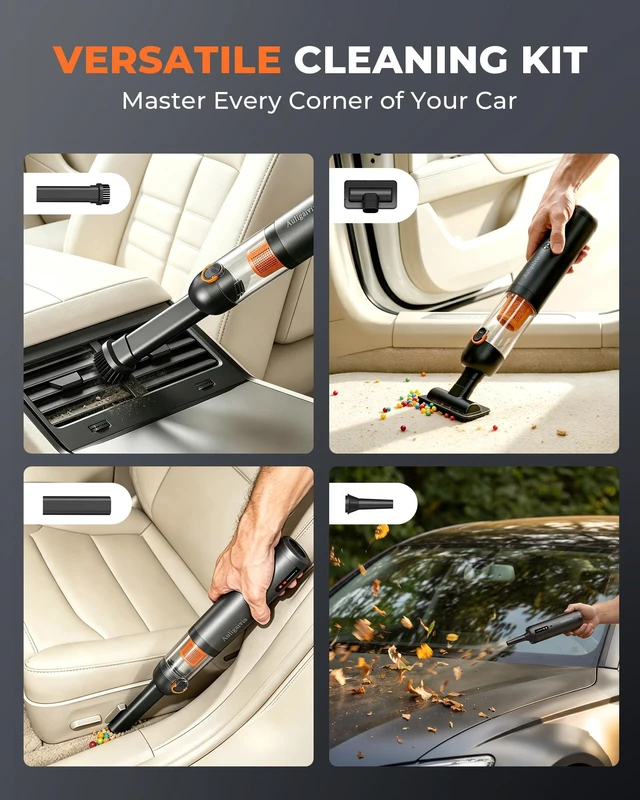 Alt view image 7 of 7 - Auligaivia A10 Cordless Handheld Vacuum & Air Duster, 20000Pa 4-in-1 | Portable Mini Vacuum,7800mAh Battery, 50-Min Runtime, One-Touch Empty, Fast Charging, Car Vacuum for Home & Outdoor