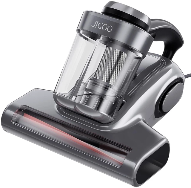 Main image of JIGOO J300 Bed Vacuum Cleaner, Dust Sensor, Pet Hair, UV and Heat, Corded | Deep-clean mattress vacuum cleaner, 500W motor, 13Kpa suction, UV-C light and 130°F heat for beds, sofas, Gray