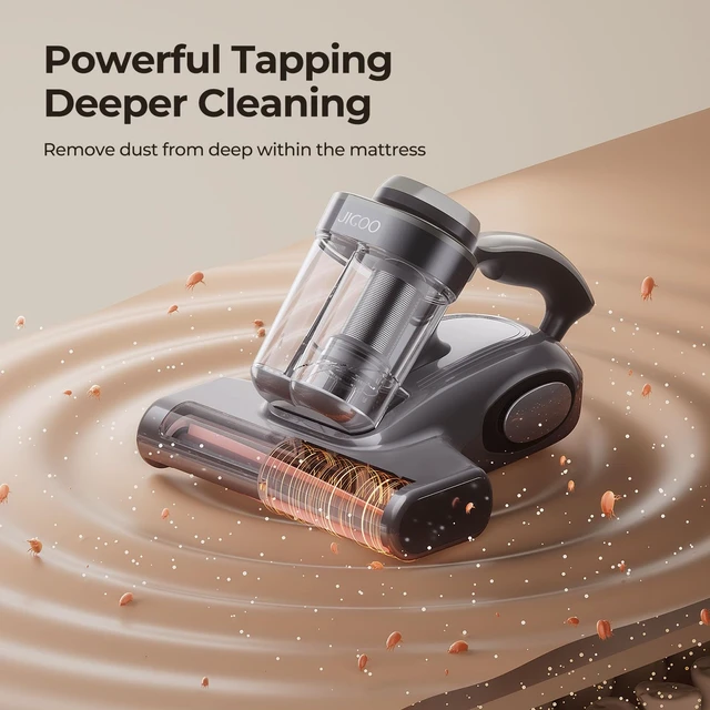 Alt view image 7 of 7 - JIGOO J300 Bed Vacuum Cleaner, Dust Sensor, Pet Hair, UV and Heat, Corded | Deep-clean mattress vacuum cleaner, 500W motor, 13Kpa suction, UV-C light and 130°F heat for beds, sofas, Gray
