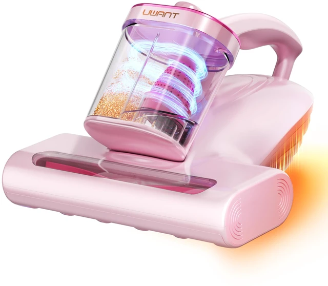 Main image of uwant Bed Cleaner with 16Kpa Suction Metal Roller 253.7nm Uv-c Light Mattress Vacuum Cleaner 36000RPM/Min 149 Heating HEPA Filter&Ultrasonic Mattress Vacuum for Sofa, Pillow, Bed Throws Set of 1