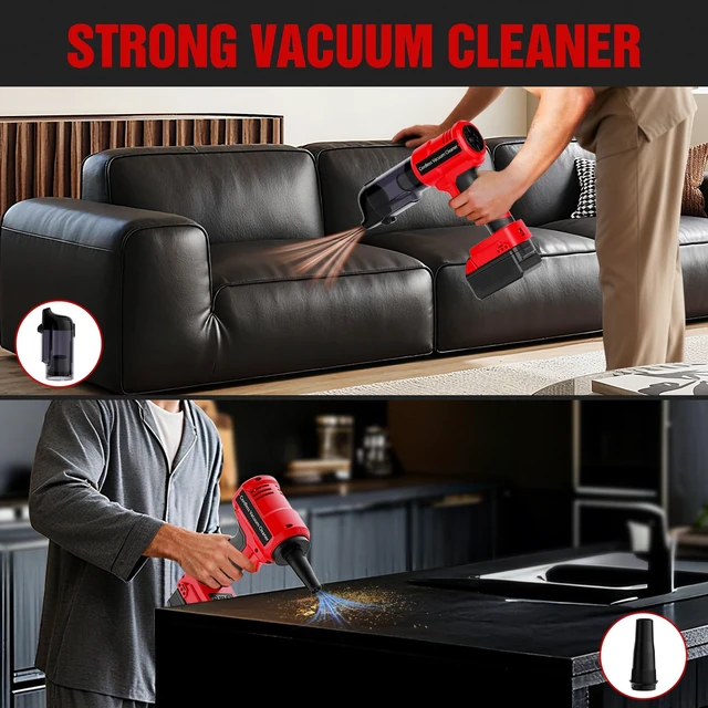 Alt view image 5 of 6 - 3 in 1 Handheld Vacuum Cordless Compatible with Milwaukee 18V Battery, 22000Pa Strong Suction Car Vacuum Portable Cordless for Auto Detailing,Indoor Cleaning and Pet Hair (Battery Not Included)