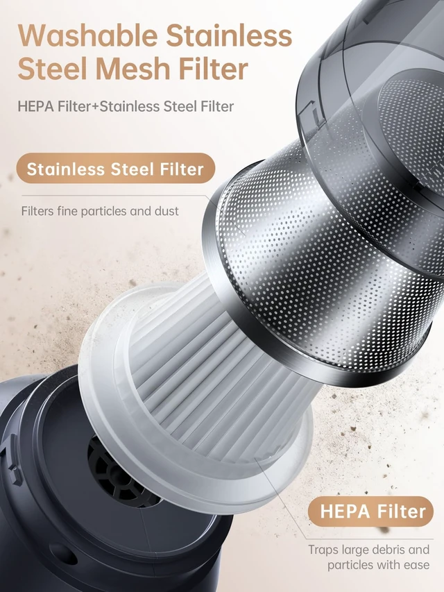 Alt view image 4 of 7 - REWONDER Cordless Car Vacuum Cleaner & Blower Portable Handheld Mini Vac High Power