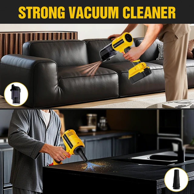 Alt view image 5 of 6 - 3 in 1 Cordless Handheld Vacuum Compatible with Dewalt 20V Battery, 22000Pa Suction Car Vacuum Portable for Quick Cleanups in Vehicles,Workshops,Homes and Offices(No Battery)