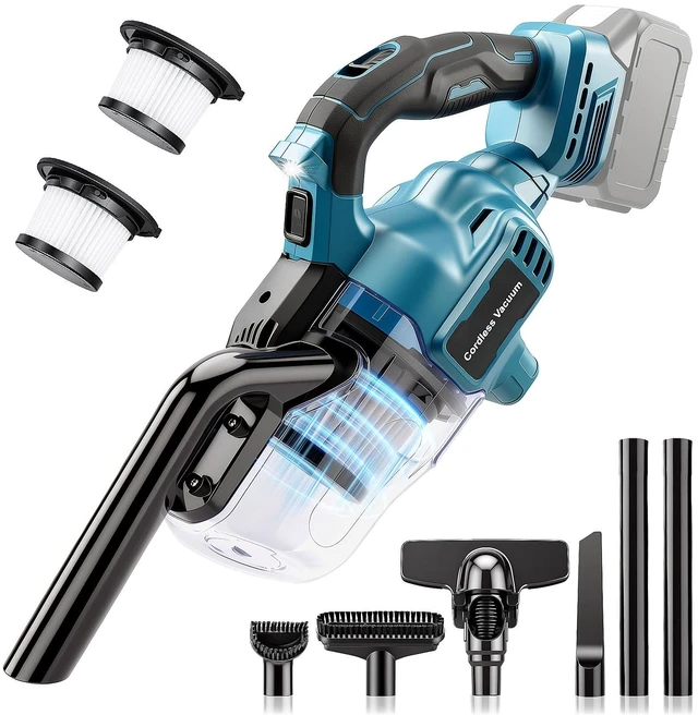 Main image of Cordless Handheld Vacuum Compatible With Makita 18V Battery (Battery Not Included), 400W Strong Suction 5-In-1 Portable Vacuum Cleaner With LED Light and 2 HEPA Filters For Car Garage Home Pet Hair