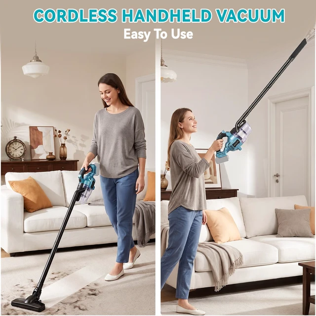 Alt view image 7 of 7 - Cordless Handheld Vacuum Compatible With Makita 18V Battery (Battery Not Included), 400W Strong Suction 5-In-1 Portable Vacuum Cleaner With LED Light and 2 HEPA Filters For Car Garage Home Pet Hair