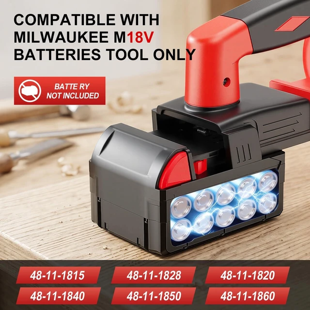 Alt view image 2 of 7 - Cordless Handheld Vacuum Cleaner Compatible with Milwaukee 18V Battery | (Tool Only, No Battery),Portable Hand Vacuum with HEPA Filter&3 Attachments,Lightweight Vacuum for Car,Home & Garage Cleaning