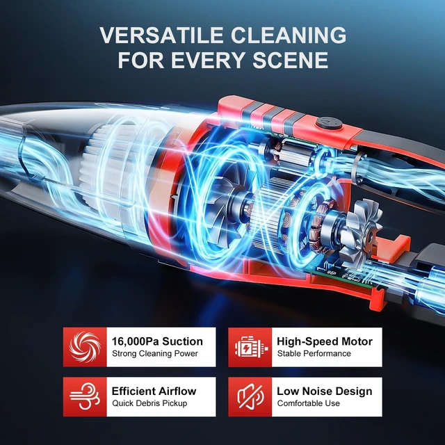 Alt view image 4 of 7 - Cordless Handheld Vacuum Cleaner Compatible with Milwaukee 18V Battery | (Tool Only, No Battery),Portable Hand Vacuum with HEPA Filter&3 Attachments,Lightweight Vacuum for Car,Home & Garage Cleaning