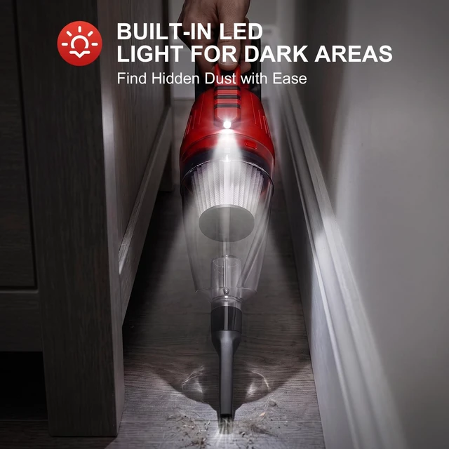 Alt view image 6 of 7 - Cordless Handheld Vacuum Cleaner Compatible with Milwaukee 18V Battery | (Tool Only, No Battery),Portable Hand Vacuum with HEPA Filter&3 Attachments,Lightweight Vacuum for Car,Home & Garage Cleaning