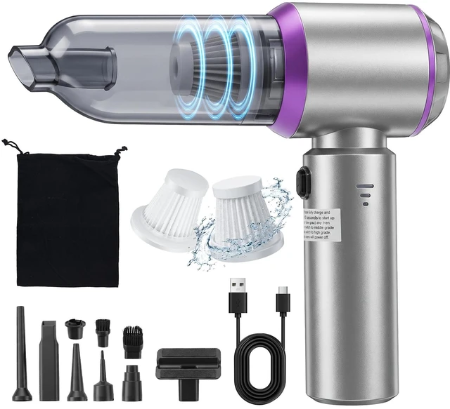 Main image of Handheld Car Vacuum Cordless, 16000Pa 3 Adjustable Strong Suction Vacuum Cleaner & Air Duster 4-in-1 with Multi-Nozzles Type-C Fast Charge Lightweight Portable Hand Vacuum for for Car Pet Home