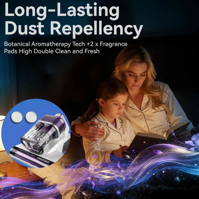 Alt view image 7 of 7 - LIMIOCASA Mattress Vacuum Cleaner for Fresher Sleep with UV-C & HEPA | Bed vacuum cleaner, visible dust sensor, 149°F heat, 16 ft cord, deep-clean bed, sofa, couch, pet areas