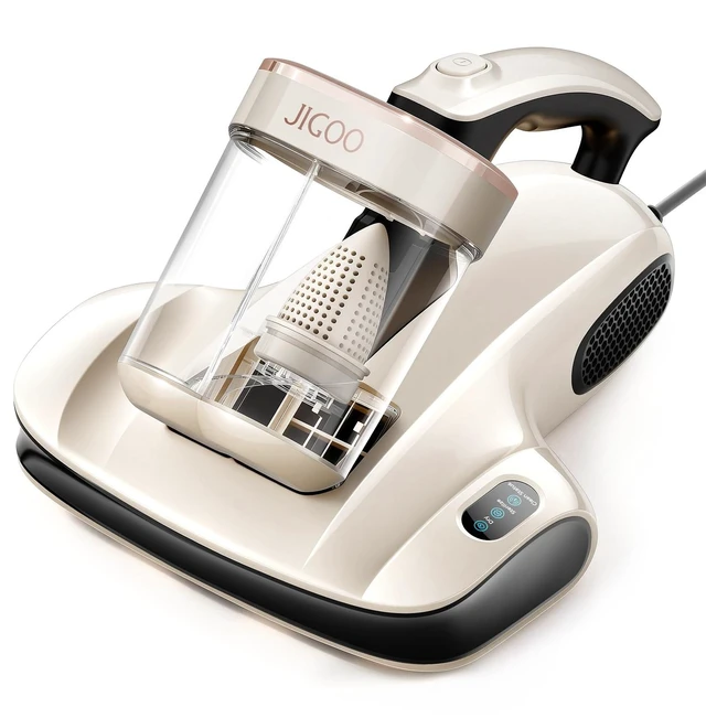 Main image of JIGOO Mattress Vacuum Cleaner UV Sanitizing, Anti-allergen Bed Cleaner with 12Kpa Suction, Handheld Vacuums for Dust & Pet Hair, Effectively Clean Up Bed, Pillows, Cloth Sofas, Carpets