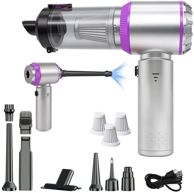 Main image of Eleanora Cordless Portable Handheld Car Vacuum Cleaner, 20000PA High Power Hand Vac with One-Button Empty Dustbin, Multiple Nozzles Included for Car, Home & Office