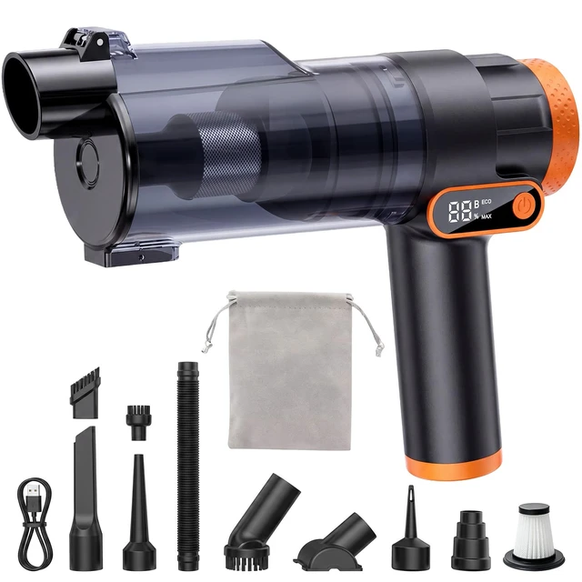 Main image of Bsdgeclogy Cordless Handheld Vacuum, 18000Pa Car Vacuum Brushless Motor | 18000Pa car vacuum with blower & inflator, USB-C charging, HEPA filter, digital display, 2 modes, 30min runtime.
