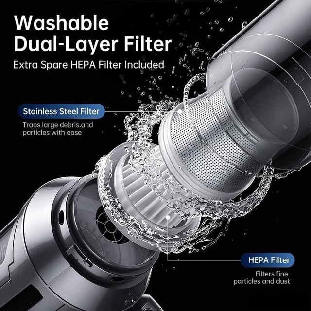 Alt view image 6 of 7 - REWONDER Cordless Car Vacuum Cleaner & Blower Portable Handheld Mini Vac High Power