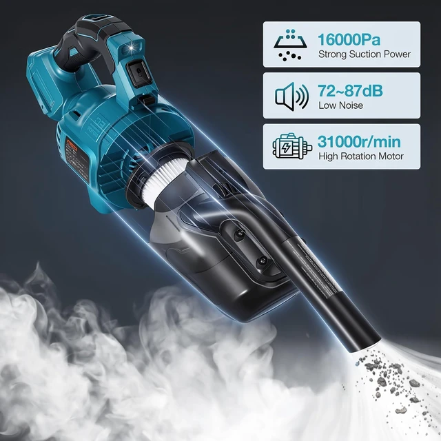 Alt view image 3 of 7 - CAMXTOOL Handheld Cordless Vacuum Cleaner Compatible with Makita 18V Battery, Portable Wireless Power Vacuum Cleaner, 4 Multi Nozzle, 2 HEPA Filter, Lightweigt Vacuum for Home Pet Hair, Car(Tool Only)