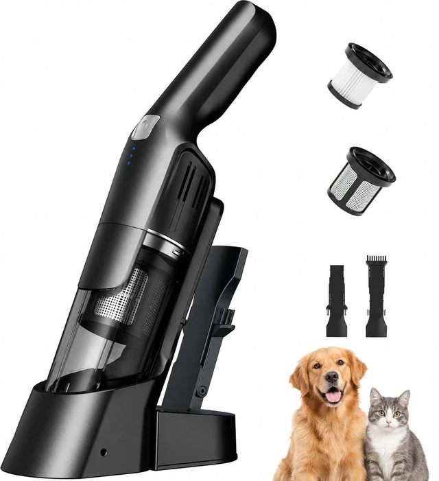 Main image of 24Kpa Cordless Handheld Vacuum Cleaner, Portable, Pet & Car, Charging Dock | Powerful, 2-Speed, 1.8lb Lightweight, Ergonomic Handle, Dual-form Crevice Tool, Home, Gap, Desktop, Kitchen