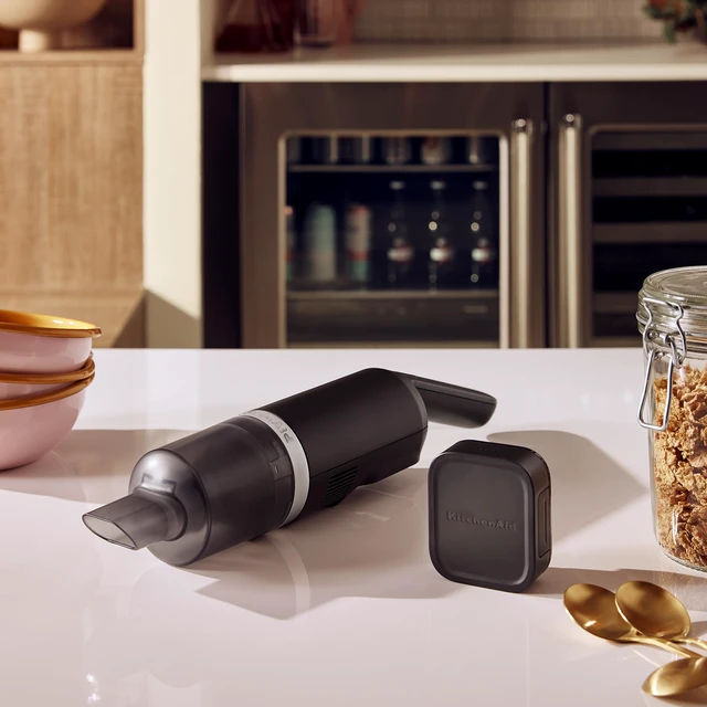 Alt view image 5 of 6 - KitchenAid Go Cordless Kitchen Vacuum, Battery Sold Separately, KKVR100 | Cordless, Sleek and Compact Design, 2-in-1 Wide Mouth Scraper and Crevice tool included, Battery Sold Separately, Black Matte