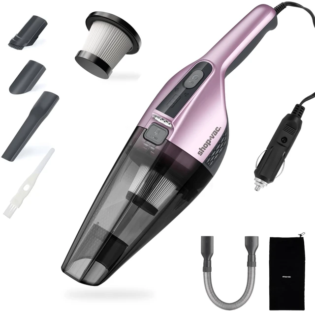 Main image of Shop-Vac S1 12V Car Vacuum Portable, Cigarette Lighter Plug, Purple | Dual-Speed Powerful Handheld Vacuum with Multiple Nozzles, Hand Vacuum for Deep Interior Detail Cleaning, 10 FT Cord