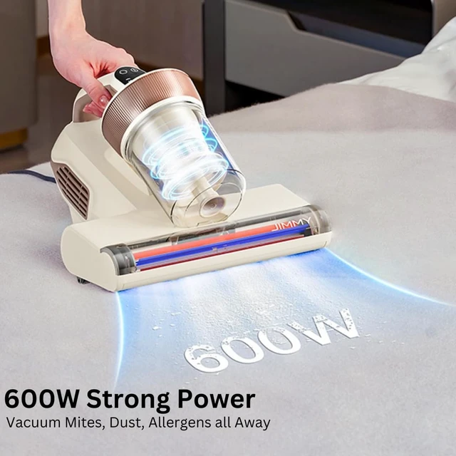 Alt view image 2 of 7 - Jimmy Mattress Vacuum Cleaner, Bed Vacuum with UV & Ultrasound, High Heating, Smart Dust Sensor, 15Kpa Powerful Suction, Lightweight, Deep Clean Dust and Pet Hair in One Go(BX6 Lite, Corded)