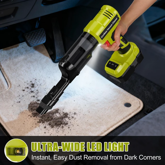 Alt view image 3 of 7 - Philophca Cordless Vacuum Compatible with Ryobi 18V Battery, Handheld Electric Vacuum Cleaner with 105AW Powerful Suction, 3-Speed Car Vacuum for Home Pet Hair, Car (5 Filters, Battery Not Included)