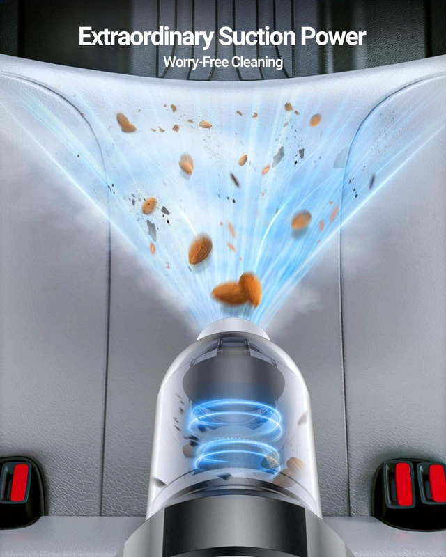 Alt view image 5 of 6 - SEALIGHT Car Vacuum Portable Cordless, 21000pa High Power Handheld Car Vacuum, Two Batteries Long Endurance, 18v/120w Portable Vacuum Cleaner for Car & Home