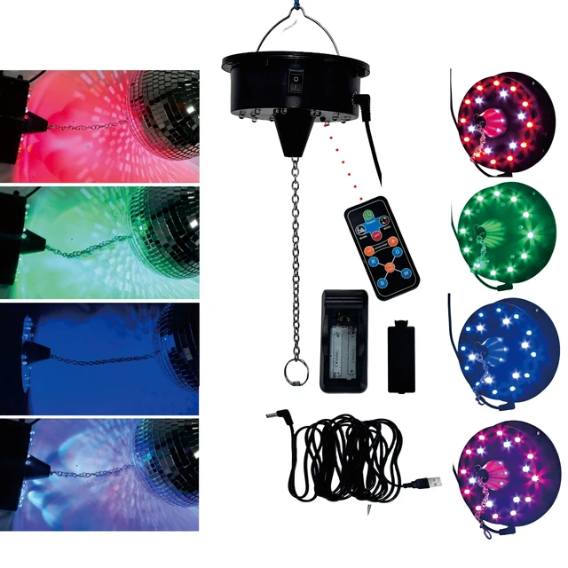 Main image of Upgrade Rotating Disco Ball Motor Light, 6-12RPM Adjustable Speed Disco Ball Spinner Light for 8~24'' Large Heavy Duty Mirrorball Motor,Wedding Birthday DJ Party Decor (Upgraded Motor 2026)