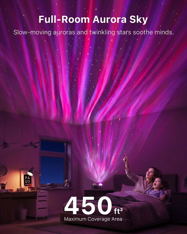 Alt view image 2 of 7 - FALOVE 3-in-1 Disco Two Ball Lights, Colorful Magic Lamp Aurora Effect | Remote Control, Sound Activation, Red & Green Beams, Dynamic Lighting for Karaoke Dance Home Party, Xmas and Halloween Decor