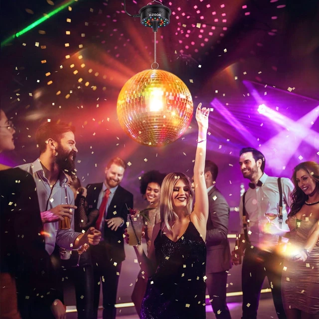 Alt view image 7 of 7 - Disco Ball Motor with Remote, 3/6/9/12/15 RPM Speed with 15.5ft Power Cable | 0-15RPM Disco Ball Spinner, 30 RGB LEDs, Support 4''~16'' Mirror Balls, for DJ Party Home Bands Christmas Wedding Camping