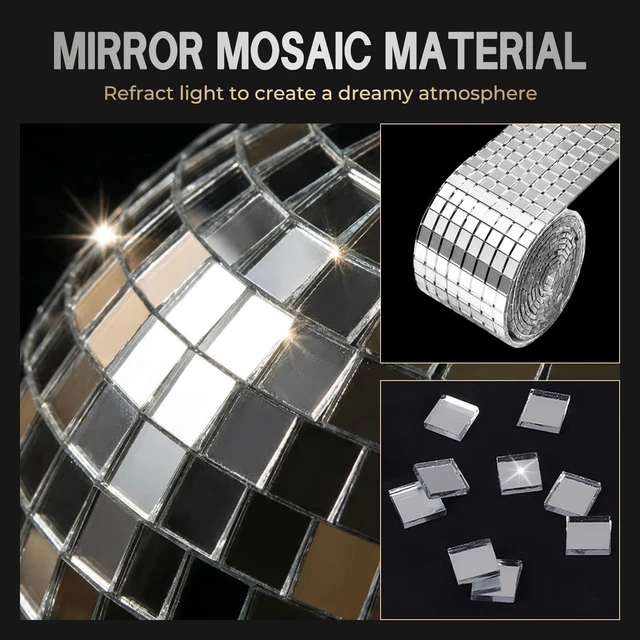 Alt view image 3 of 6 - KMLSHLL 3 Pcs Half Disco Ball Wall Decor, Silver, 8/6/4 Inch | Reflective, Ball Decoration with Adhesive Backing, Wall Art for Indoor Outdoor Home Bar Birthday Party