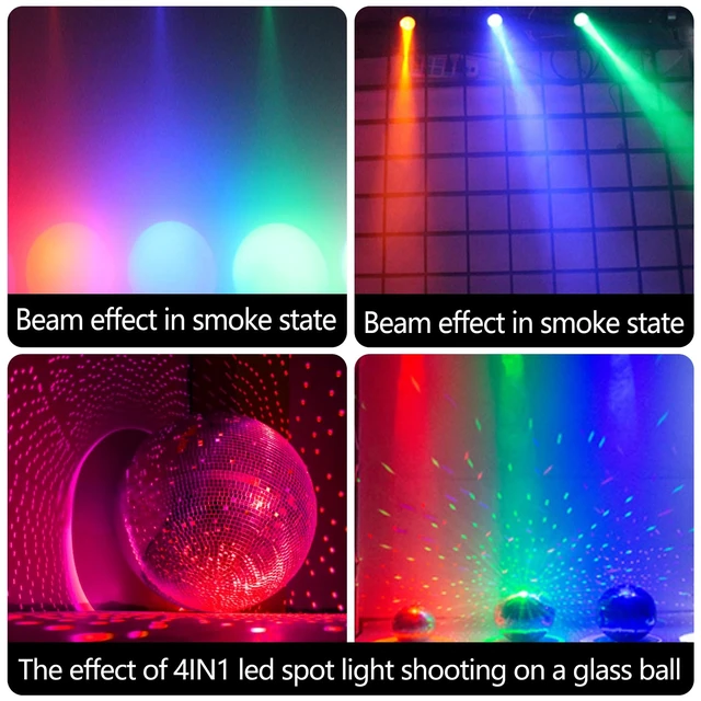Alt view image 2 of 6 - Mad Owl Disco Ball Spotlight,Mini Led RGB Mirror Ball Pin Light, Small Spot Light for Dart Board Party Plays, Remote Control Compatible(White)