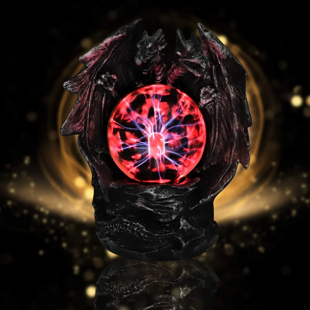 Alt view image 5 of 5 - 4 Inch XL Evil Dragon Plasma Ball Lamp Touch Sensitive,Party Magical Electrostatic Red Color Crystal Ball for Halloween Christmas