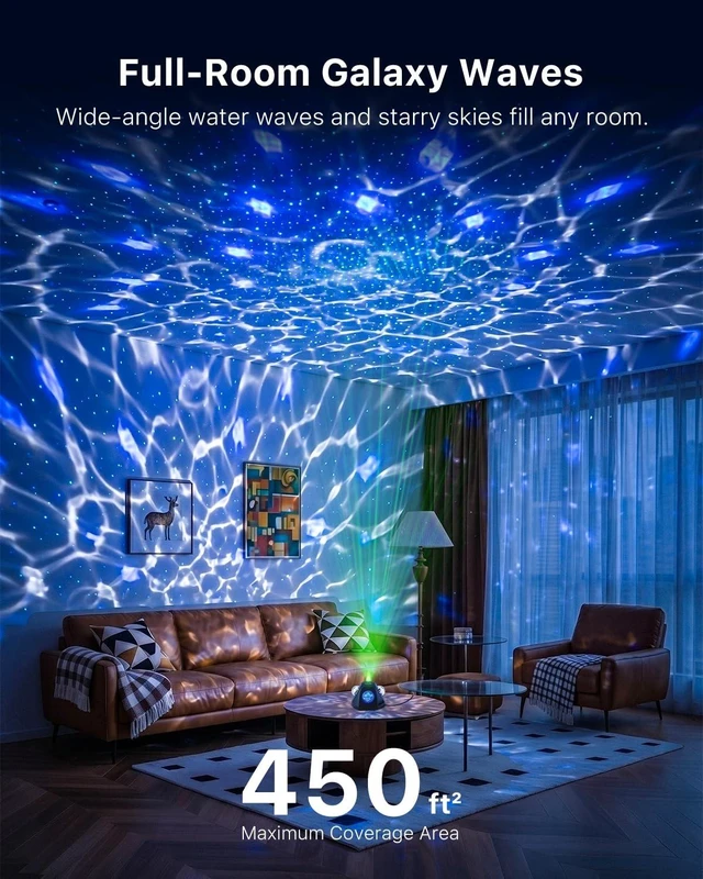 Alt view image 3 of 7 - 3-in-1 Pyramid Party Lights with 2 Disco Balls & 2 Water Wave Balls | Sound Activated, 360 Angle Room Coverage, Adjustment Stand, Dynamic Lighting for Halloween, Christmas, Karaoke, Dance Parties