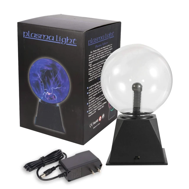 Alt view image 6 of 6 - Gresus 6 Inch Plug-in Magic Plasma Ball Lamp - Touch & Sound Sensitive Interactive Plasma Lamp Nebula Sphere Globe, Science Educational Gift for Decorations/Parties/Bedroom