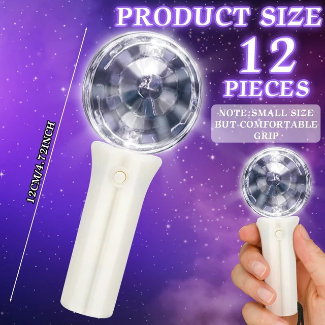 Alt view image 2 of 7 - Baquler 12 Pcs LED Disco Ball Wand Flashing LED Light up Wand, White | with 3 Modes, 70s Disco Party Decorations, Glow Accessories, Party Favors for Stage Props Bachelorette Birthday
