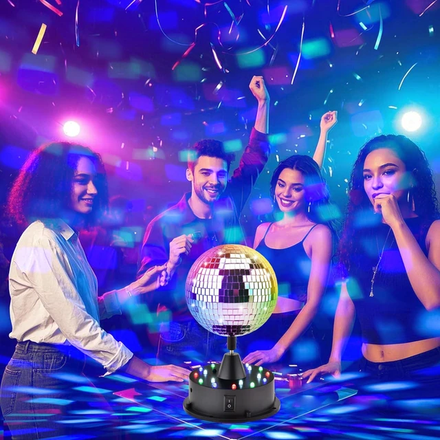Alt view image 5 of 6 - Rotating Disco Ball Motor Light, 6-12RPM Adjustable Speed DiscoBall Spinner 18LEDs for 8~24'' Large Heavy Duty Mirrorball Motor,Wedding Birthday DJ Party Decor Upgrade (5" Disco Ball with Motor 2026)