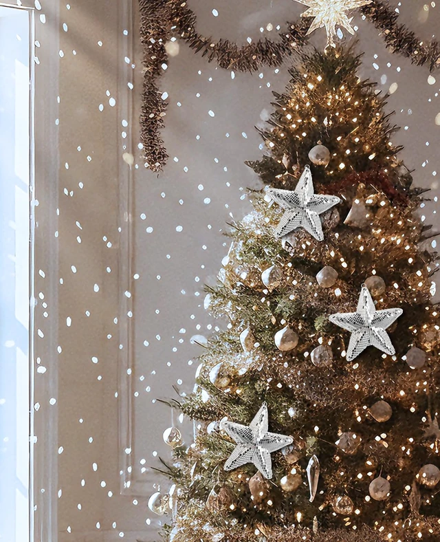 Alt view image 6 of 6 - AceList Star Hanging Disco Ball Decor Set of 3 Mirror Star Sun Catchers, 5.9" Sparkle Ornaments for Window, Bedroom, Gift or Christmas Decorations, Unique Mirror Disco Ball Decorations for Home
